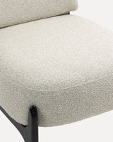 Sillón de madera de caucho | Sillón auxiliar moderno negro