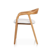 Silla de comedor moderna de madera de fresno