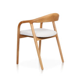 Silla de comedor moderna de madera de fresno
