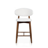Silla de bar tapizada en madera de fresno