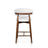 Silla de bar tapizada en madera de fresno