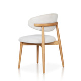 Silla de comedor minimalista de madera de fresno