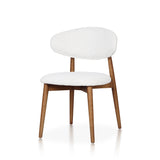 Silla de comedor minimalista de madera de fresno