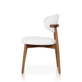 Silla de comedor minimalista de madera de fresno