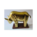 Aluminium toro,Wooden base Table Décor - Casa Suarez