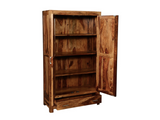 Zen Solid Sheesham Wood 2-Door Wardrobe with Drawer | Brown Finish