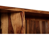 Enzo Solid Sheesham Wood Library Bookcase | Brown Finish