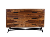 Loft 6-Drawer Dresser | Solid Indian Rosewood with Black Steel Base