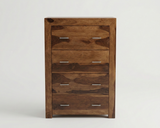 Zen Solid Sheesham Wood 4-Drawer Chest | Brown Finish
