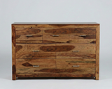ZEN Solid Sheesham Wood 7-Drawer Dresser | Brown Finish