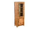 Dhaka mango wood glass cabinet detail