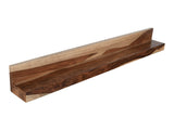 Zen Solid Sheesham Wood Floating Wall Shelf | Champagne Finish