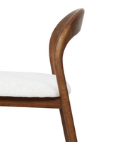 Versatile Rounded Back Wood Dining Chair | Natural & Walnut