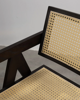 Minima Rattan Back Wood Chair | Woven Detail | Minimalist