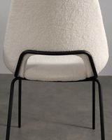Hollow Velvet Upholstered Dining Chair | Metal Legs | Contemporary