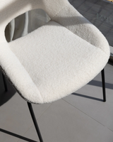 Hollow Velvet Upholstered Dining Chair | Metal Legs | Contemporary