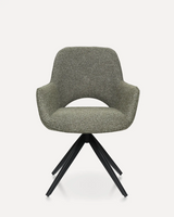 Silla de comedor cómoda con forma orgánica | Tapizado de tela | Contemporánea