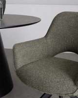 Silla de comedor cómoda con forma orgánica | Tapizado de tela | Contemporánea