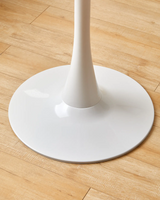 White Round Dining Table | MDF Top | Contemporary Style