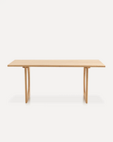 Natural Ash Wood Dining Table | Organic Form | Minimalist