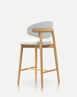 Taburete de bar Woody de madera maciza | Mostrador de cocina | 3 colores