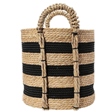 Jute Basket (Black and Natural)