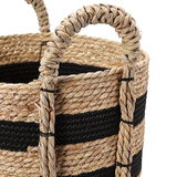 Jute Basket (Black and Natural)
