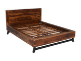 Loft Bed | Solid Indian Rosewood Bed Frame with Black Steel Base
