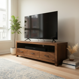 ZEN 59" TV Cabinet | Solid Sheesham Wood Media Console