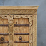 Hand-Carved Antique Indian Armoire | Reclaimed Solid Wood Wardrobe