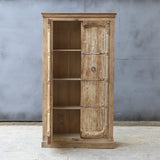 Hand-Carved Solid Wood Wardrobe | Rustic Indian Armoire