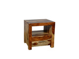 Zen 1-Drawer Bedside Table | Natural Sheesham Wood