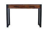 Loft Console Table with 2 Drawers | Solid Sheesham Wood Entryway Console