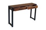 Loft Console Table with 2 Drawers | Solid Sheesham Wood Entryway Console