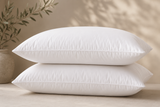White firm support bed pillow measuring 40 × 70 cm for hotels, Airbnb properties, furnished apartments, vacation rentals, and luxury bedrooms.