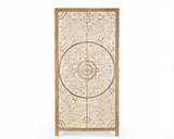 Goa carved mango wood wardrobe with a warm honey finish