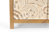 Goa mango wood wardrobe shown with the doors open