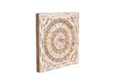 Floral carving detail on the Goa mango wood wall hook