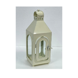 Farol colgante de hierro y cristal transparente | Portavelas | Interior