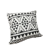 Printed cotton decorative cushion with included filler for hotels, Airbnb properties, furnished apartments, bedrooms, sofas, and contemporary interiors.