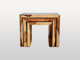 ZEN Nesting Side Tables (Set of 3) | Solid Sheesham Wood
