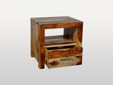Zen 1-Drawer Bedside Table | Natural Sheesham Wood