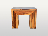 ZEN Nesting Side Tables (Set of 3) | Solid Sheesham Wood