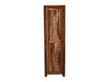 Zen Solid Sheesham Wood 1-Door Wardrobe featuring a tall storage cabinet, spacious interior, and a rich brown finish.