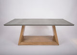 Gizeh Dining Table Concrete & Oak  | Indoor | Natural Grey 200x90x74 cm