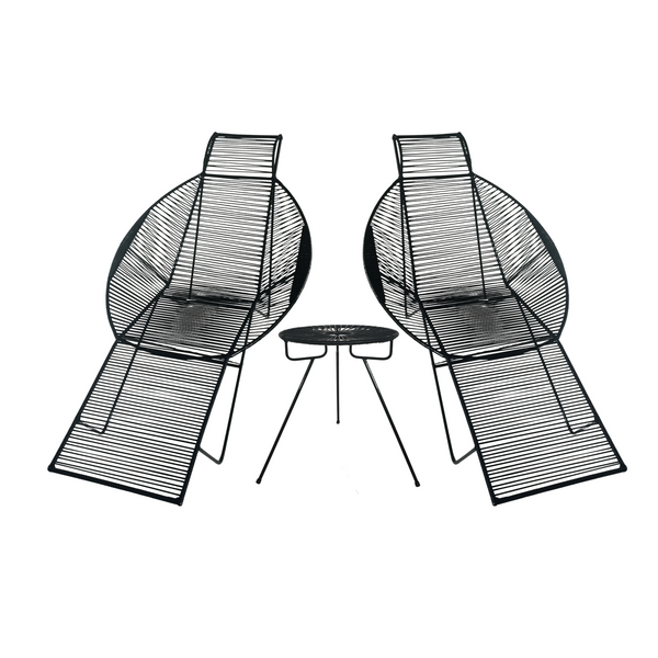 Sun lounger Chairs and Centre Table Set | Pool Furniture Outdoor - AC0259SET2