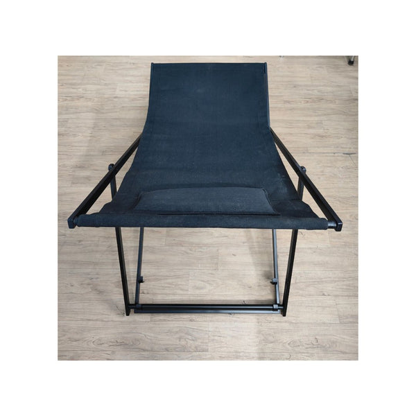 Black wooden chair and cotton seating