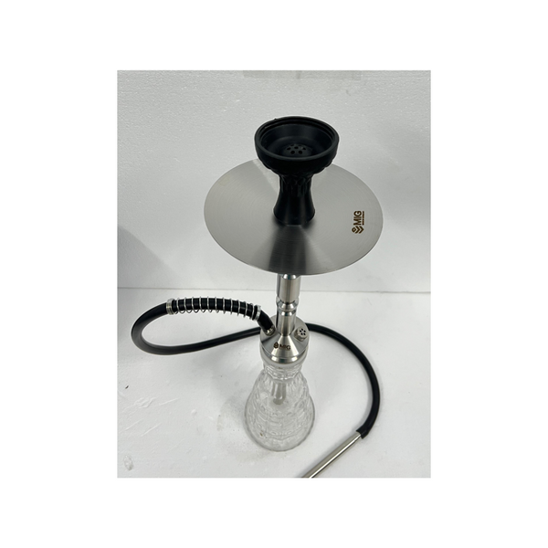 SILVER AND BLACK HOOKAH