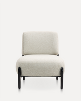 Sillón de madera de caucho | Sillón auxiliar moderno negro