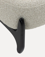 Sillón de madera de caucho | Sillón auxiliar moderno negro